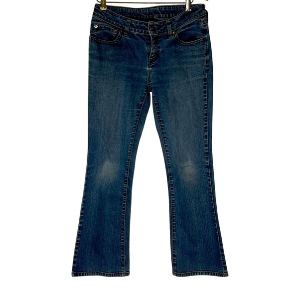 Y2K low rise flared bootcut size 4p, button back pockets, cotton with stretch - Picture 1 of 7